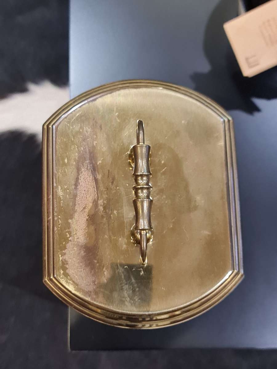 Vintage Moon Face Brass Desktop Clock