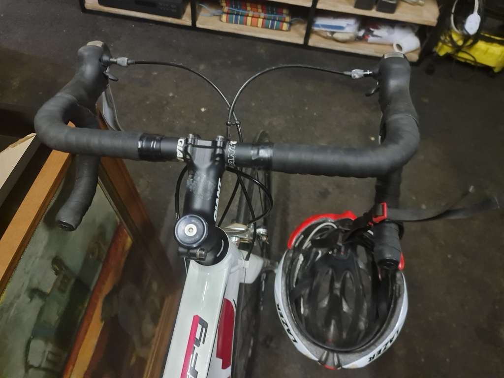 Giant Defy 9 Number 4 Road Bike and Lazer D2 Helmet