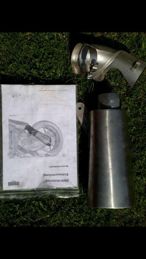 Titanium BMW Exhaust slip on pipe - Will Fit any super bike