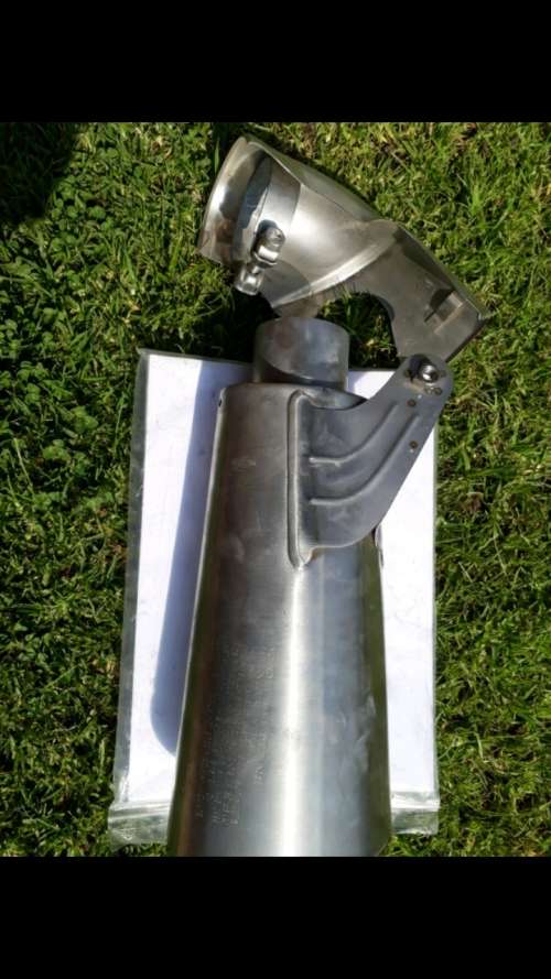 Titanium BMW Exhaust slip on pipe - Will Fit any super bike