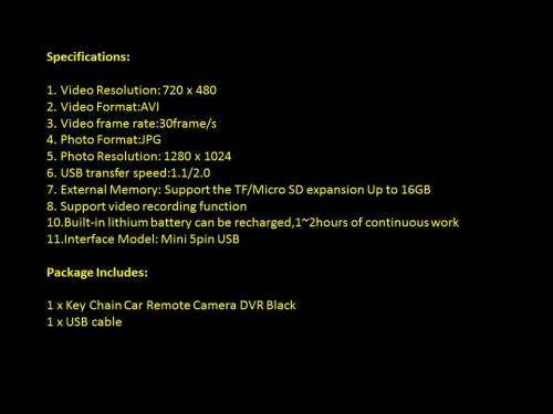 Spy - Mini DV camera Key Chain