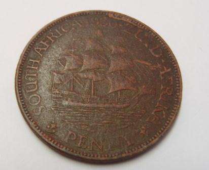 RARE - 1930 GEORGE V FIBRE PENNY