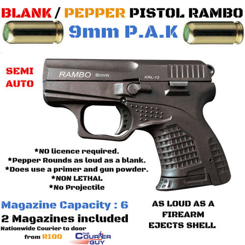 Blank/ Pepper 9mm P.A.K Pistol Rambo by kral self defense gun
