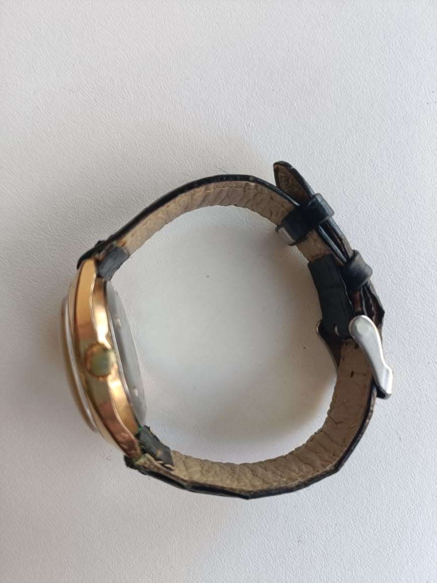 Oris Twin Date Vintage Men's Watch Gold 35mm Collectors Item