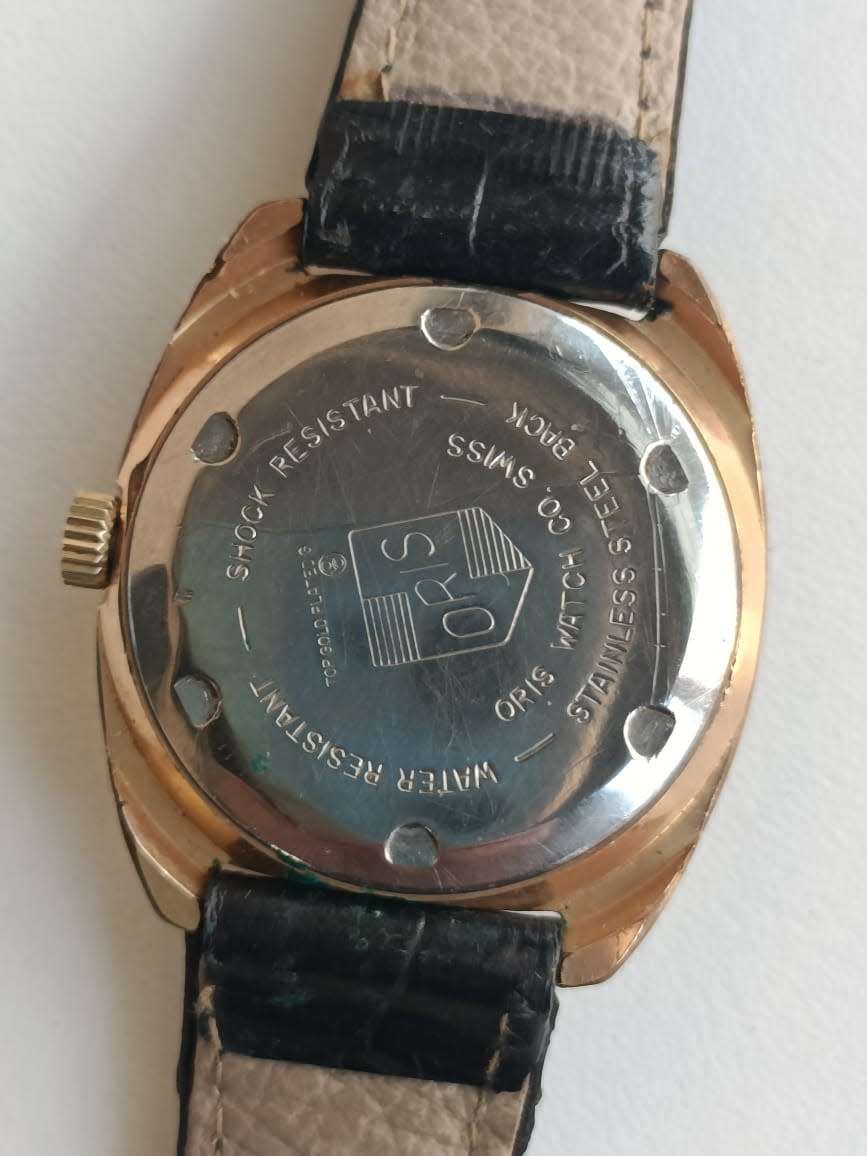 Oris Twin Date Vintage Men's Watch Gold 35mm Collectors Item