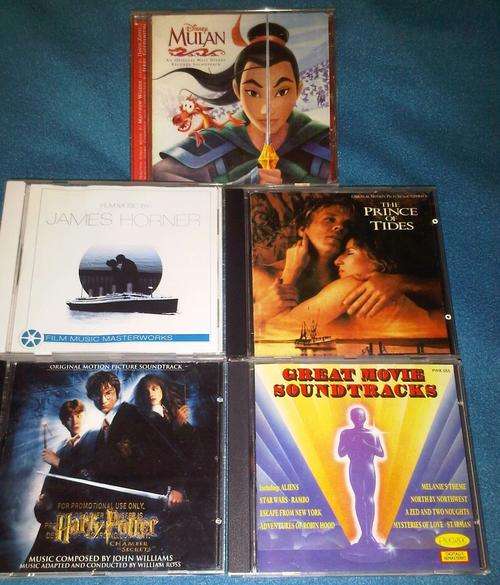 Lot of 5 CD Soundtracks: Mulan / Prince of Tides / James Horner / Compilation / Harry Potter