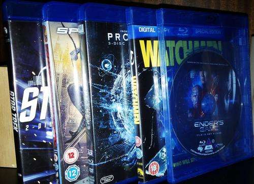 BLU-RAY movies: Prometheus 3D / Spider-Man 3 / Star Trek 2009 / Ender's Game /  Watchmen