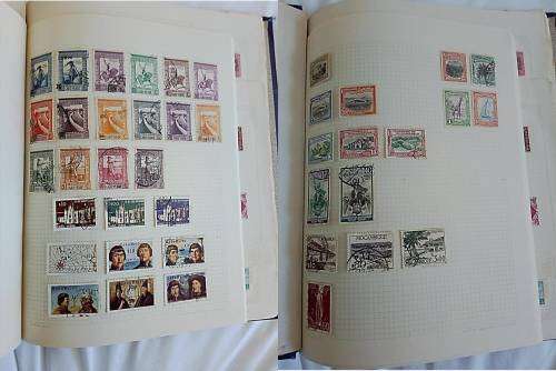 Album in good condition with mixed world stamps! - Only some pages scanned