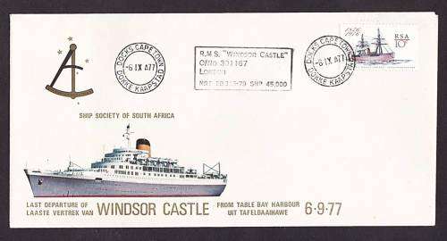 Last Departure of the Postal Ship - "Windsor Castle" From the Docks Cape Town to London - 6 Sep 1977