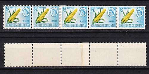 COIL JOIN - RARE - Southern Rhodesia SACC 94 1/2d Coil