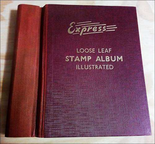 Extremely Neat and Clean Album!!! Express Loose Leaf Stamp Album Illustrated.