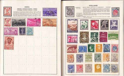 Extremely Neat and Clean Album!!! Express Loose Leaf Stamp Album Illustrated.