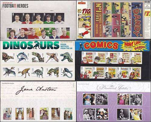 10 x GBR Presentation Packs - Extremely Fine/New Condition (2012 & 2013)