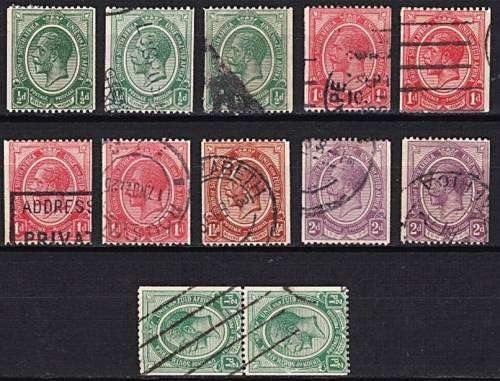 1913 King's Head Fine Used Coil Set with colour variations & Vertical Pair (R1,250+)   ***MAKE AN OF