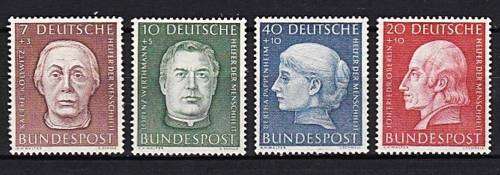 Scarce 1954/55 Deutche Bundespost Fine Mint (LH) Set of 4 - CV = $63+ (R1,125+) Make an Offer NOW !!