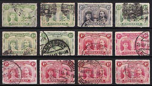 1910 BSAC Double Heads Used Selection - Lots of Shades & Perforations