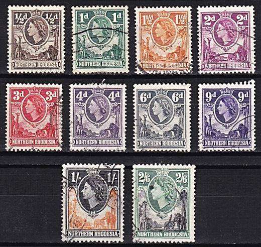 Northern Rhodesia QEII VFU Short Sets!