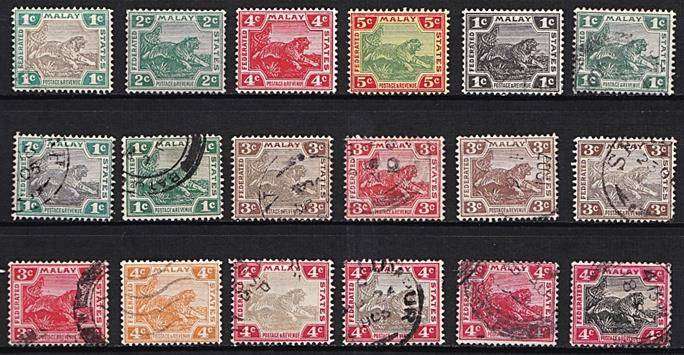 Malayan Tigers! Lots of different issues & varieties (Mint & VFU) CV= R1,000+