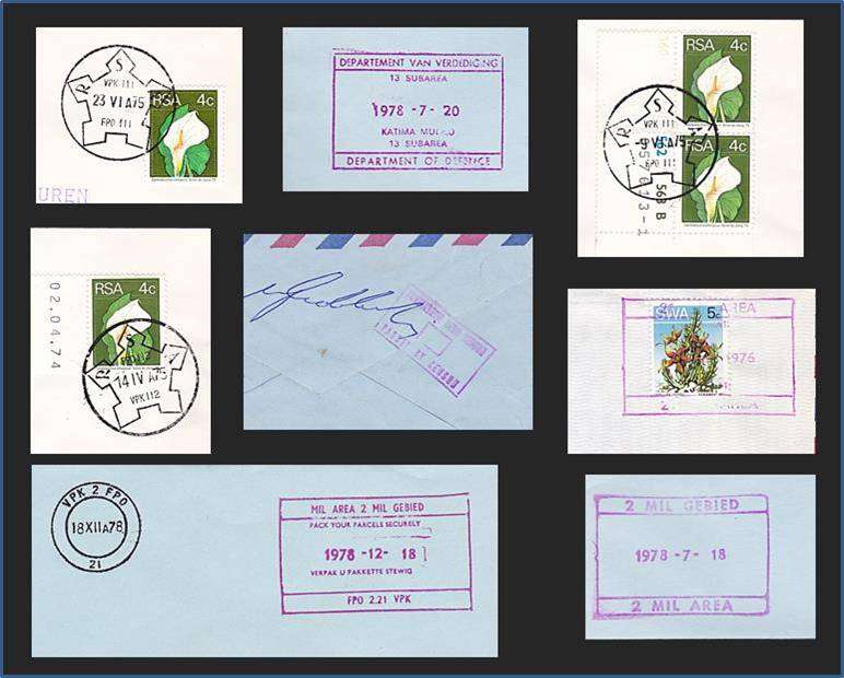S.A. Bush War:  29 x "FIELD POST OFFICE" Covers - Various Locations - 1 x Large UNTAG Cover