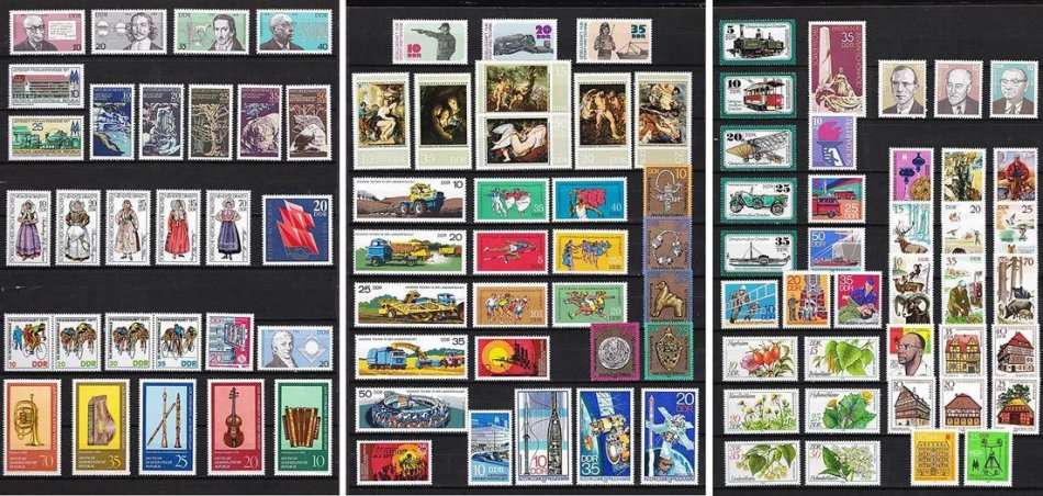 East Germany Jan 1977 - March 1978 UMM (**) Selection - VERY FINE - CV = R1,000+