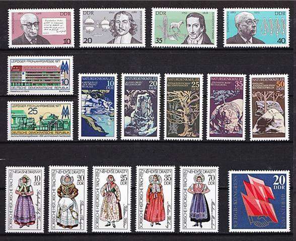 East Germany Jan 1977 - March 1978 UMM (**) Selection - VERY FINE - CV = R1,000+