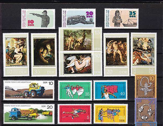 East Germany Jan 1977 - March 1978 UMM (**) Selection - VERY FINE - CV = R1,000+