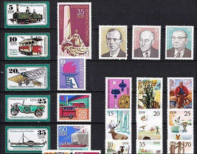 East Germany Jan 1977 - March 1978 UMM (**) Selection - VERY FINE - CV = R1,000+