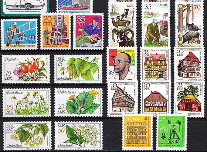 East Germany Jan 1977 - March 1978 UMM (**) Selection - VERY FINE - CV = R1,000+