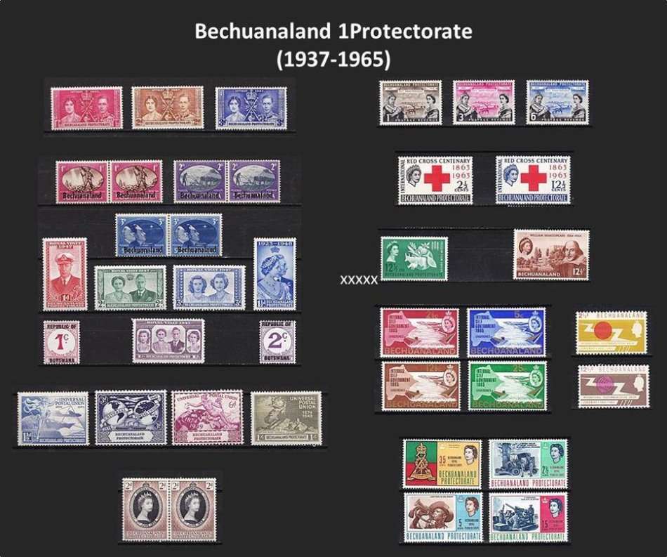 Bechuanaland 1937-1965 Selection of Mint (*) / (**) - Very nice lot !