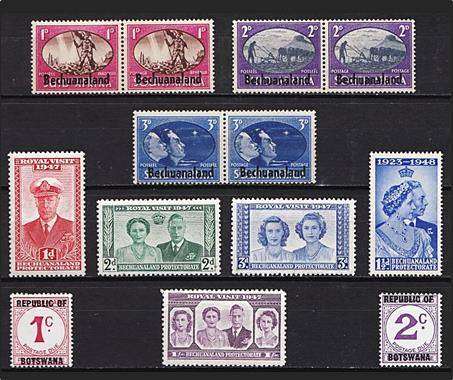 Bechuanaland 1937-1965 Selection of Mint (*) / (**) - Very nice lot !