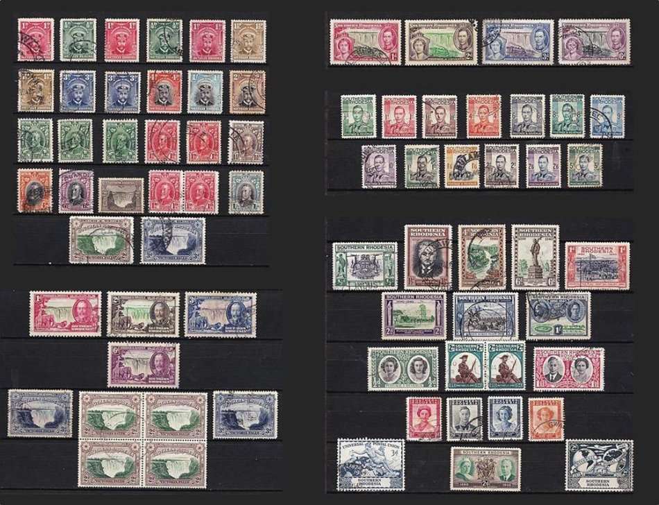Excellent Used Selection of Southern Rhodesia: KGV (1924) through to KGVI (1950) - CV = R3,000+