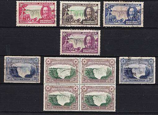 Excellent Used Selection of Southern Rhodesia: KGV (1924) through to KGVI (1950) - CV = R3,000+