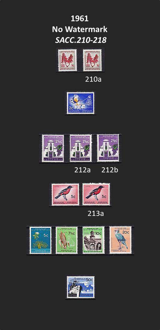 RSA First Definitive Issue - All Sets - UMM(**) - Difficult Collection/Scarce Var - CV = R9,000+++