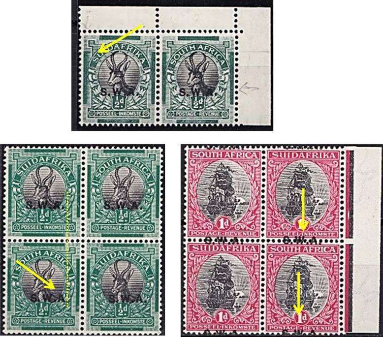 S.W.A. Union Pictorial Opt Varieties - See Description & Scans CV = R1,300+