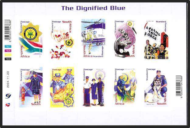 2004 RSA UMM (**) MS - The Dignified Blue (10 x Standard Postage Rate Self-Adhesives) @ CV  R270