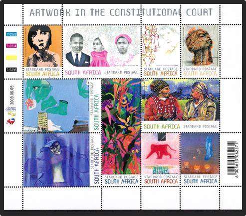 2009 RSA UMM (**) MS - Artwork in the Constitutional Court (10 x Standard Postage Rate) @ R250