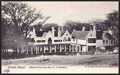 Scarce "Groote Shuur (Home of the Late Hon. C.J. Rhodes" Undivided Unused Postcard