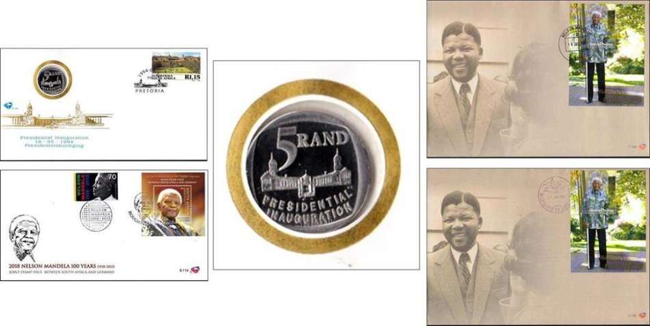 Fantastic Nelson Mandela Covers & High Value Presidential Inauguration COIN Cover !!!