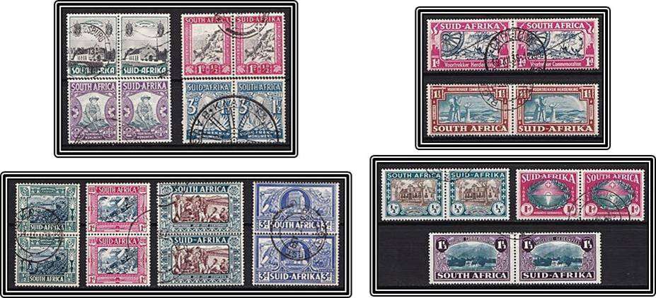 1938-1939 VFU Union Sets - Some Nice Postmarks! CV = R1,000++