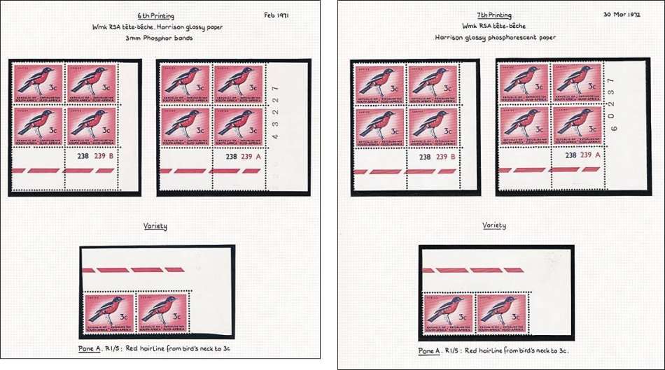 1961-74 RSA 1st Def 3c "SHRIKE" Extensive  (**) Study in Controls & Var. Difficult Issues
