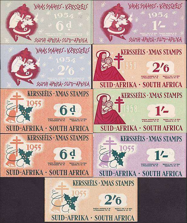 1954-1958 Cinderellas - 9x Complete Unexploded Booklets - Very Rare 2/6 Booklets