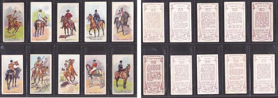 Very Scarce Thematics - Tabaco Cards "RIDERS OF THE WORLD"