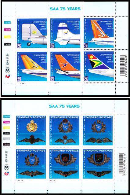 2 x 2009 "SAA 75 Years" UMM (**) Minisheets - Extremely Popular !!! GREAT CV !!!