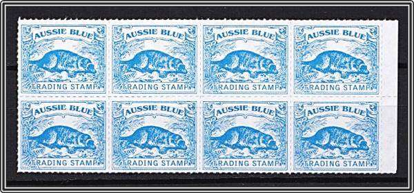 Australian Cinderellas - Platypus Design -"AUSSIE BLUE TRADING STAMP"