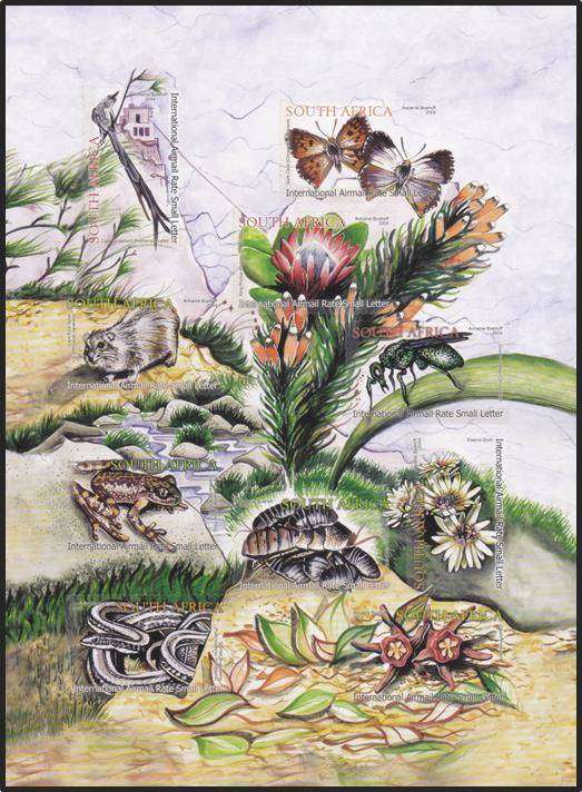 2004 SA UMM (**) "Ecology of Table Moutain" HIGH VALUE (FACE=R116) Self-Adhesive Sheet