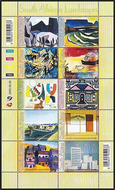 2005 SA UMM (**) Sheetlet - "South African Landscapes" (10 x International Postcard Rate)