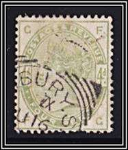 1883/84 Q.Vic GBR 4d Dull Green (SG.192) Nice Clear Postmarking *** £200+ ***