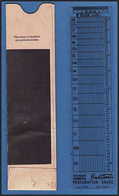 Antique Stanley Gibbons INSTANTA Transparent Perforation Guage Complete