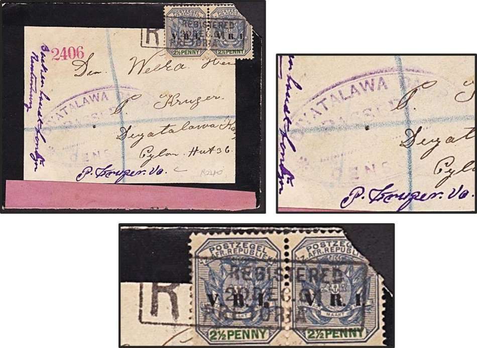 1900 Boer War P.O.W. Registred Censored Front Only - Pretoria to Diyatalawa Camp, Ceylon