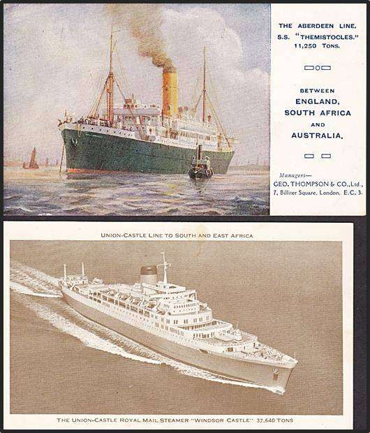 2 x SHIPS Unused Divided Postcards - Excellent Thematics